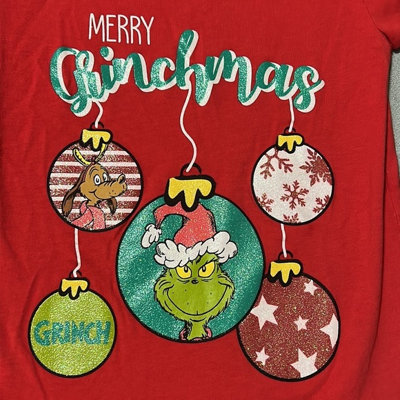 Girls Grinch Christmas Hoodie & T-shirt Bundle Size 5/6 - Picture 9 of 10